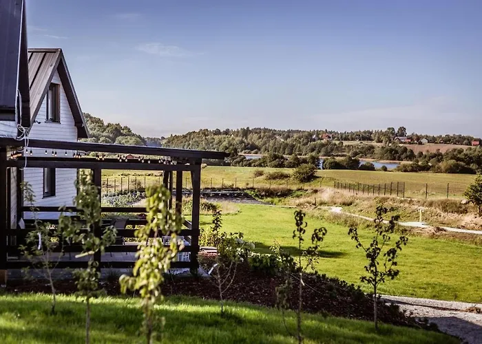 Na Kaszubach - Chabry I Rumianki - Roztoka, Przywidz - Basen Sauna Jacuzzi Kaszuby Ferienhaus *